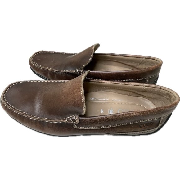 ECCO Men's Shoes Brown Moc Driving Loafer Slip On 571004 Size EU 46 / US 12 - Picture 6 of 9